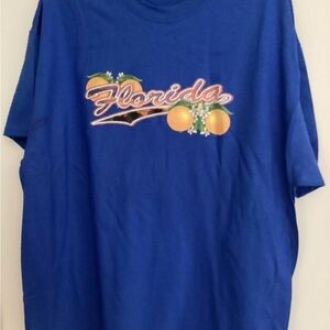 295. Gildan Royal Blue Florida Tee with Orange AccentsNWOT